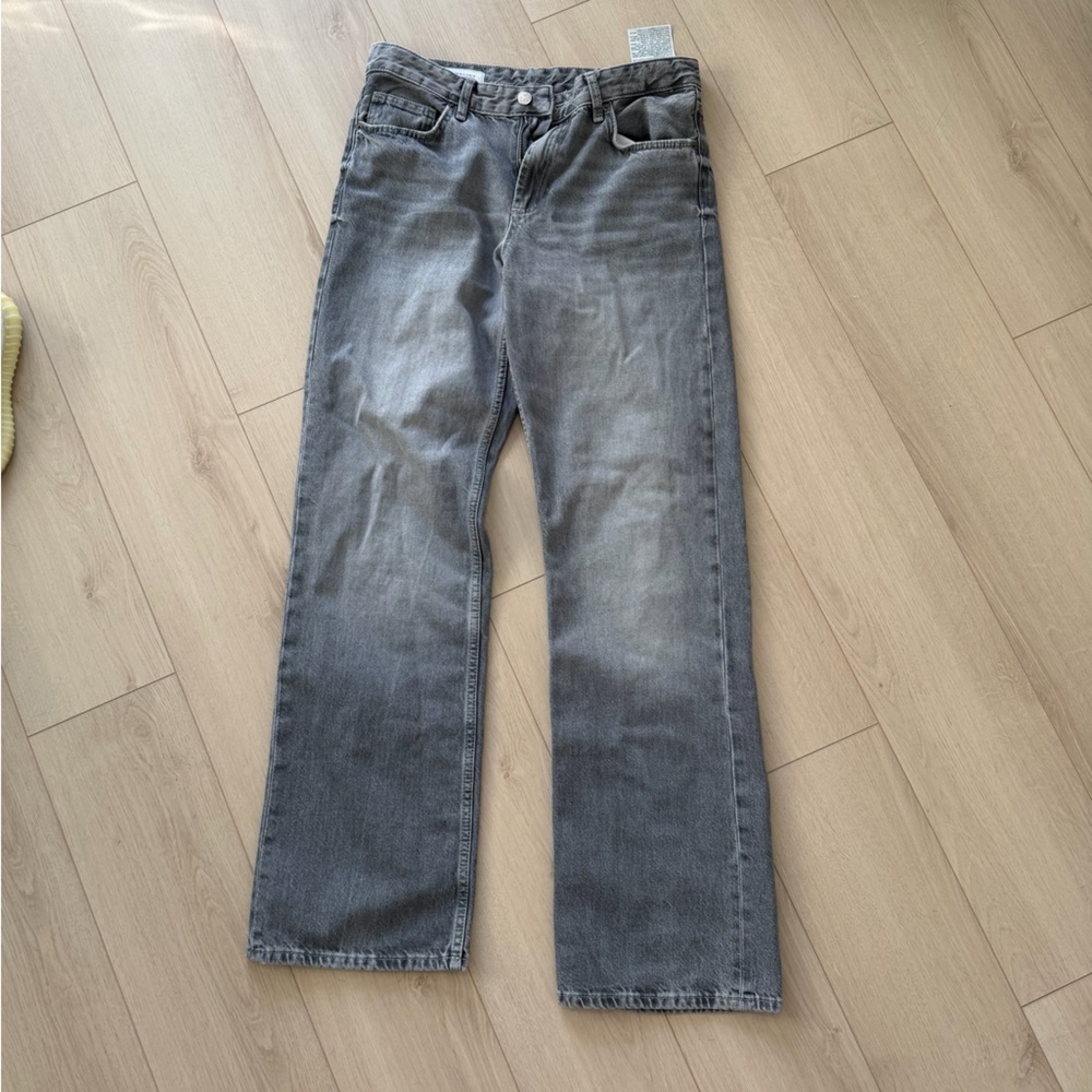 Boot cut/wide leg grey jeans
